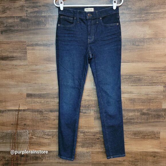 Madewell Jeans Size 29 Skinny 9" Mid Rise Tummy Control Woodland Wash MA938 - Picture 1 of 13